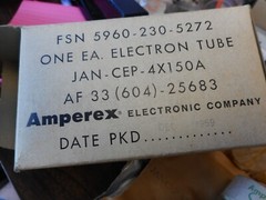 2 NOS Amperex 4X150A TUBE in original box, made in U.S.A.