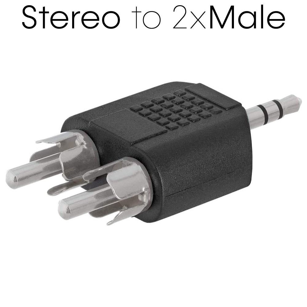 3.5mm to 2 RCA Adapter Stereo 3.5mm Adapter Mono AUX to RCA Converter Splitter