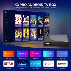 2026 WE2USAT K3 Pro 6K Smart TV Box WiFi6 Live TV Player Bluetooth Voice Assit