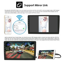 Double Din Android 9″ Car Stereo CarPlay 8Core 4GB RAM 64GB ROM GPS Navigation