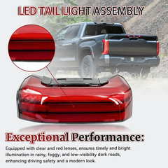 2022-25 Toyota Tundra Left Driver Side LED Tail Light–Compatible Replacement
