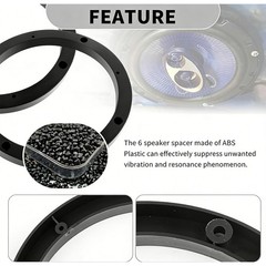 6″ ABS Plastic Speaker Spacer Rings Subwoofer Custom Mounting Adapter 1 Pair