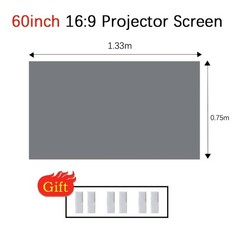 Anti-Light Metal Projector Screen High Brightness 16:9 3D HD 4K Movies Screen