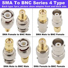 24 Pack UHF Adapter Kits RF Coaxial Connectors SMA To BNC Connector PL259 SO239