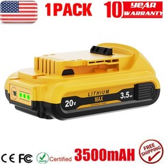 20V FOR DE-WALT 20 Volt MAX Lithium-Ion Battery / Charger DCB206 DCB201 DCB200-2