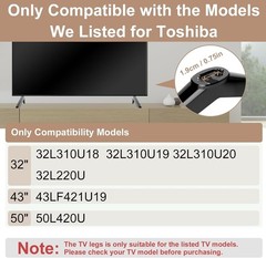 Durable ABS Replacement TV Stand Legs for Toshiba TVs (32”-50”) – Easy Install