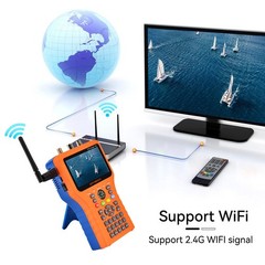 DVB-S2/S2X/T2/C Satellite Terrestrial Cable TV-Signal Finder Meter FTA Reception