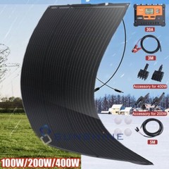 400W 200W Flexible Mono Solar Panel Kit Backup Generator Power Station RV Boat