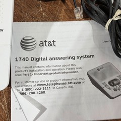 Vintage AT&T Digital Answering Machine Model 1740