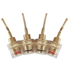 4* Banana Female to 2mm Pin Gold Plated Connector HIFI Cable Adapter Plug 4mm