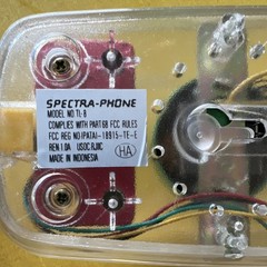 Spectra-Phone TL-8 Trimline Retro Clear Multicolor Corded Telephone 1-Line