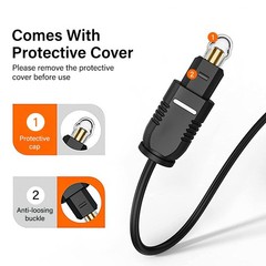 Digital Optical Audio Cable Toslink SPDIF Fiber Optic Cord TV Soundbar AMP 6 FT