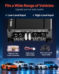 VEVOR Subwoofer Bass Package Dual Car Audio Subwoofer and Amp Package 1200W RMS