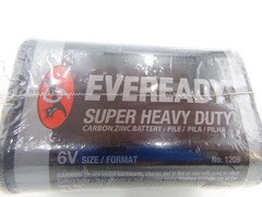11 Pack Eveready 1209 Super Heavy Duty Carbon Zinc Battery 6V