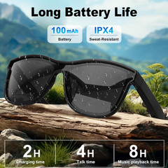 AI Smart Glasses, Polarized Bluetooth Sunglasses for Men Women | Real-Time Trans