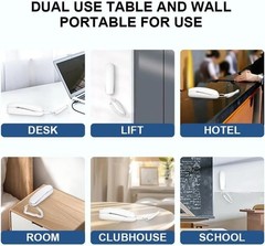 White OF-990 Slimline Telephone Wall-Mountable Basic Corded Telephone No AC Powe