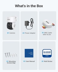 AHD 1080P Home Security Camera with 100ft IR Night Vision & Wide Compatibility