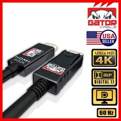 4K DisplayPort DP to HDMI Cable 60Hz 2160P 25.92Gbps HDR Audio Video Adapter PC