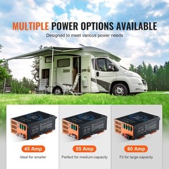 VEVOR RV Converter 45 Amp 110V AC to 12V DC RV Power Converter Battery Charger