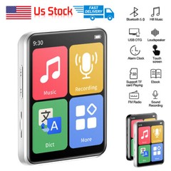 Support 128G MP3 Player Bluetooth HiFi Lossless Sound Music Recorder FM Radio US