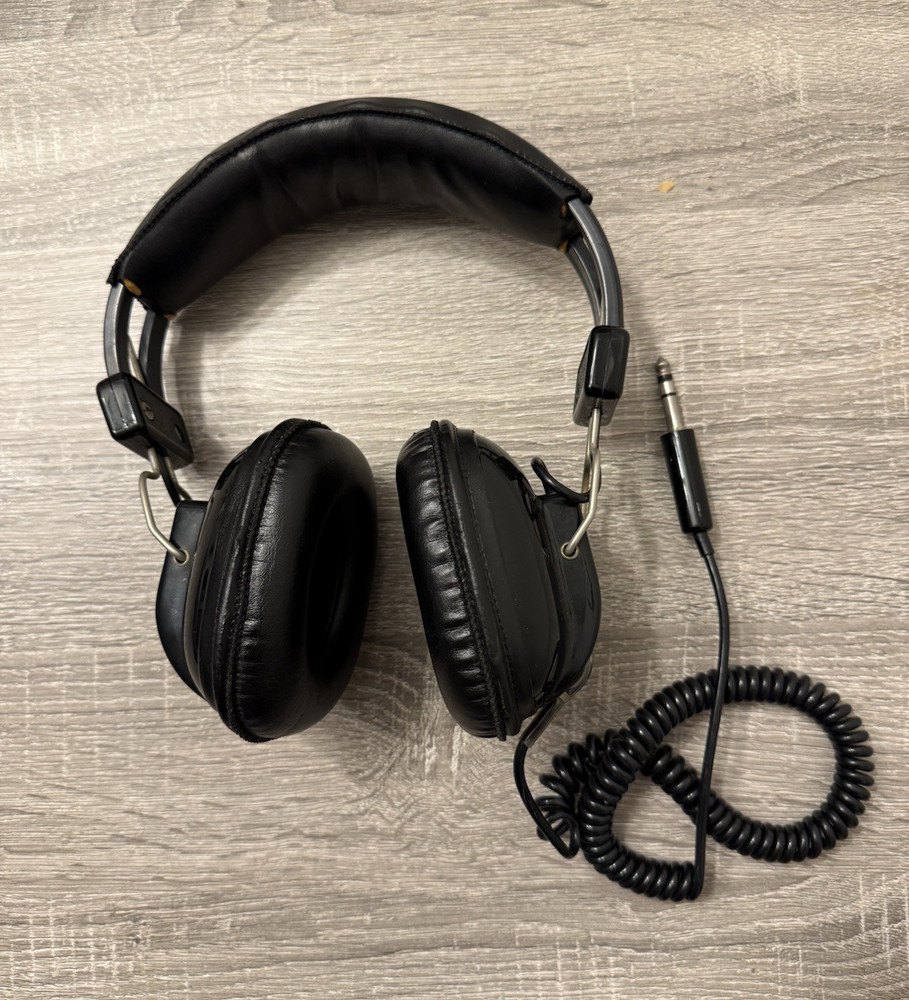 Sony DR-7A Stereo Over-Ear Headphones Black Adjustable Headband 1/4 in Plug