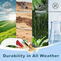 14/4 Gauge AWG Outdoor Speaker Wire Bulk 50 FT, LLDPE UV Resistant Low 50FT