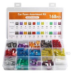 168X Car Blade Fuse Assortment Assorted Kit Blade Set Auto Truck Automotive