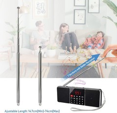 2pk 7 Sections Telescopic 74cm AM FM Antenna Portable Radio Antenna Replacement