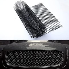 40″ x 13″ Universal Black Metal Mesh: Aluminum 10x20mm Rhombic 40″X13″ Black