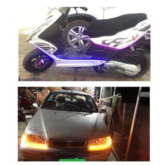 2X 90CM 90leds Super Thin Led Strip Light Flexible Waterproof 12V Fit Car Home