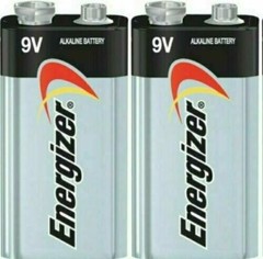 2 Energizer Max 9V 9 Volt E522 Alkaline Batteries