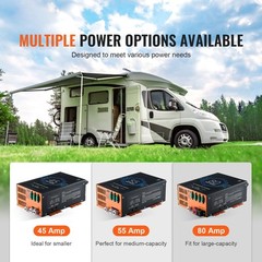 VEVOR RV Converter 55 Amp 110V AC to 12V DC RV Power Converter Battery Charger