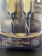 VIBE 6ft Tangle-Free Fiber Cable HDMI High Speed w/Ethernet NIP