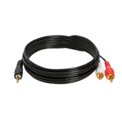 2 RCA to 3.5mm Jack Stereo Audio Cable Adapter 6ft 10ft 12ft 15ft 25ft Male lot