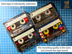 5-in-1 Calibration cassette tape (1): L/R+440Hz+1kHz+3kHz+10kHz.TDK-Sony-Maxell+