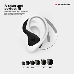 Monster 2MNTW0395B0L2 DNA Fit 2.0 Wireless Bluetooth Earbuds – Noise Cancelling