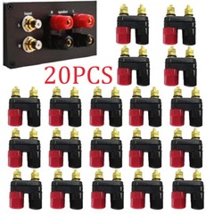 20x Speaker Amplifier Terminal Binding Post Dual 2-way Female Banana Plug Jack
