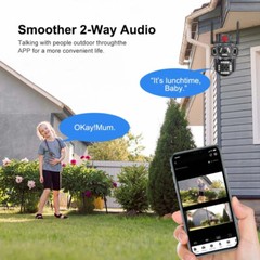 2PCS Camara De Seguridad 4K Wifi Inalambricas Para Exterior Con Vision Nocturna