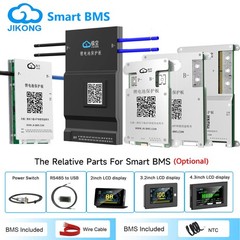 JK BMS 4S-24S 12V-72V 40A-300A Li-ion LiFePo4 BMS in Active Balance BT/RS485 lot
