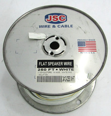 14 AWG Flat Speaker Wire 250ft Pure Copper PVC 2 Conductor Audio Cable USA Made