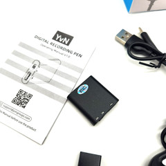 YVN 128GB Voice Activated Recorder – Playback, USB-C, Sound Recording for Lectur