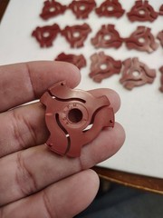 Lot Of 18 Red Plastic 45 RPM 7 Inch Vinyl Record Adaptor – Inserts NOS