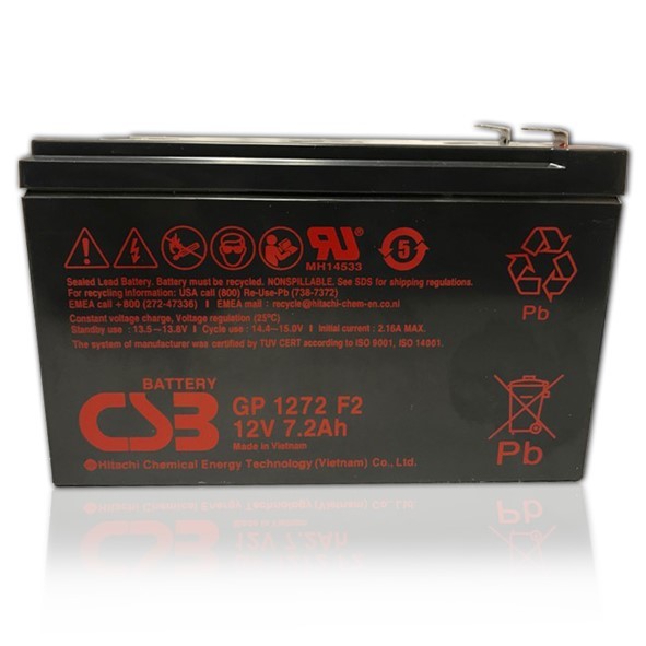 Brand New CSB 12v 7.2Ah Sealed Lead Acid Battery GP1272 F2/0.25″ Terminals