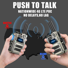 Global 4G LTE PoC Walkie Talkies Unlimited Range Two Way Radios w SOS Alert