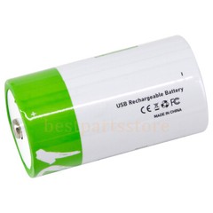 USB 12000mWh Rechargeable D Size Lithium ion Batteries LR20 1.5V with Cable Lot