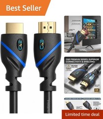 3 ft HDMI Cables – Supports 4K, 3D, & Audio Return Channel – 3 Pack