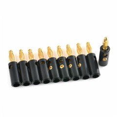 40Pcs Gold Plated Banana Plugs Audio Jack Speaker Wire Cable Screw Connector 4mm