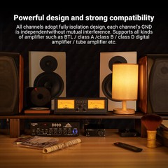 NEOHIPO ET30 Dual Analog VU Meter, 2-Way Amplifier/Speaker Audio Switcher Box