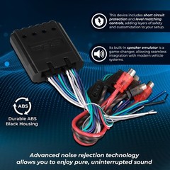 4 Channel High to Low Level Converter with Auto Turn-On and Speaker Emulator