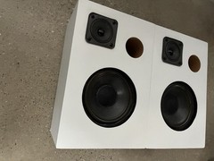 Bose Model 21 Main / Stereo Speaker White Custom Wood Cabinet Made In USA
